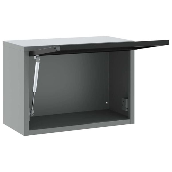 vidaXL Tool Cabinet Black and gray 50 x 25 x 35 cm Powder-coated steel