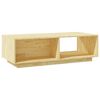 vidaXL Coffee Table Natural Solid Pinewood Medium Storage Coffee Table
