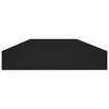 vidaXL Shelf Set of 4 Black Engineered wood 31.5 in x 3.9 in x 0.6 in