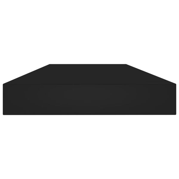 vidaXL Shelf Set of 4 Black Engineered wood 31.5 in x 3.9 in x 0.6 in