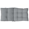 vidaXL Lowback Chair Cushion Set of 4 Gray Oxford fabric (100% polyester)