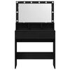vidaXL Dressing Table with Drawer Black Oak 31.50 x 16.14 x 52.95 in