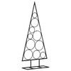 vidaXL Metal Christmas Tree Black Powder-coated steel 35.4 in