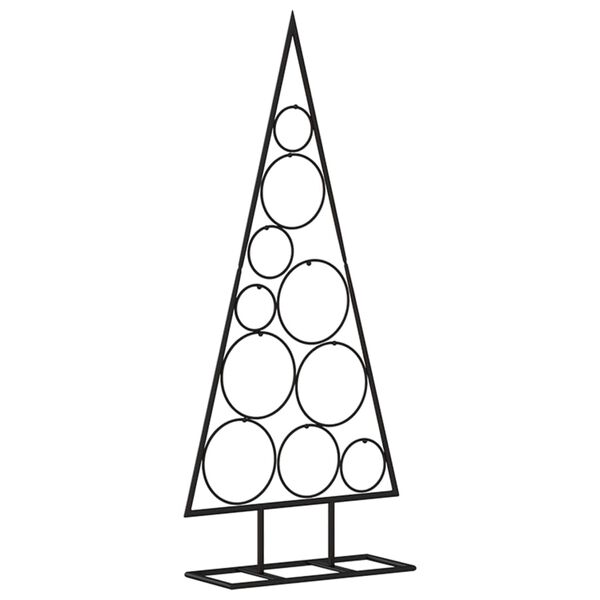 vidaXL Metal Christmas Tree Black Powder-coated steel 35.4 in