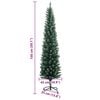 vidaXL Artificial Slim Christmas Tree Green and white PVC Slim