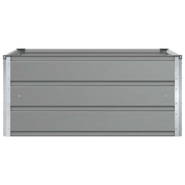 vidaXL Planter Light Grey 39.37 x 39.37 x 17.72 in Steel