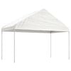 vidaXL Gazebo With Roof White Polyethylene, Galvanized Steel Large
