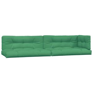 vidaXL Pallet Cushion Set of 5 Green 100% Polyester Medium