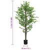 vidaXL Tall Artificial Ficus Plant in Pot - Green, PEVA, Mixed hardwood
