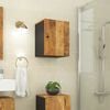 vidaXL Bathroom Wall Cabinet Honey brown and black