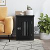 vidaXL Dog Crate Furniture Black Engineered wood, Steel 17.7x24.4x23.2 in