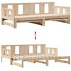 vidaXL Daybed With Trundle Natural Pine Solid Pine Wood 35.4x78.7 in