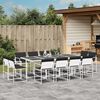 vidaXL Garden Dining Set White, Anthracite