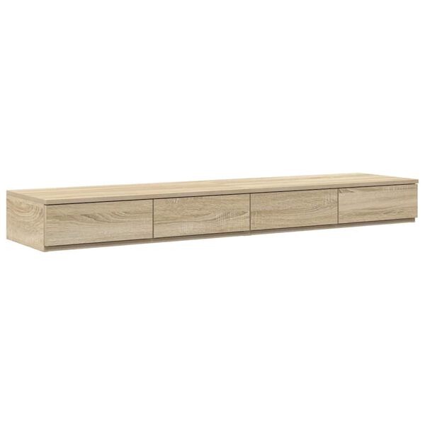 vidaXL Bed Drawers Sonoma Oak 62.99 x 14.37 x 6.50 in Engineered Wood