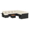 vidaXL Garden Sofa Set Black, Cream White