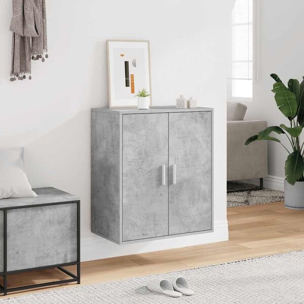 vidaXL Shoe Cabinet Concrete Grey Engineered Wood Medium Shoe Cabinet