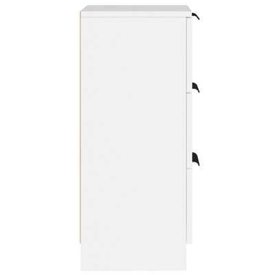 vidaXL Sideboards 2 pcs White 11.8"x11.8"x27.6" Engineered Wood