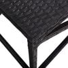 vidaXL Bench Black Poly Rattan, Powder-Coated Steel 47.2 in Durable