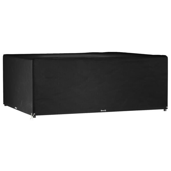 vidaXL Garden Furniture Cover Black Polyethylene, Aluminum