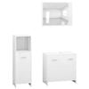 vidaXL Bathroom Furniture Set Shiny white Engineered wood Medium