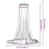 vidaXL Mosquito Net for Bed 220 Mesh White 56x56 x 86.6 "