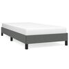 vidaXL Bed Frame Dark Gray Polyester, Plywood, Engineered Wood Twin XL