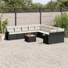 vidaXL Garden Sofa Set Black