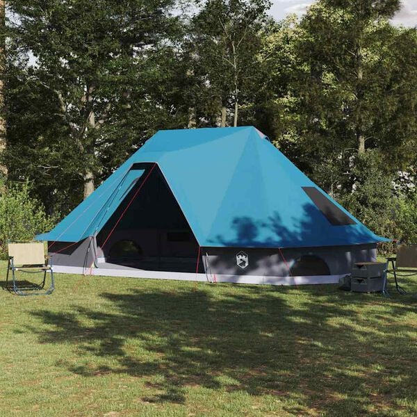 vidaXL Family Tipi Tent Folding with Roof Blue 680 x 430 x 270 cm