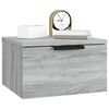 vidaXL Wall-mounted Bedside Cabinet Grey Sonoma Engineered wood Small