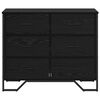 vidaXL Chest of Drawers Black oak 91 x 35.5 x 74.5 cm Engineered wood
