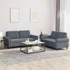 vidaXL Sofa Set Dark grey Velvet, metal, textilene, plywood 2-Seater