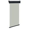 vidaXL Balcony Side Awning Grey Steel 41.3 x 98.4 in Adjustable Armrests