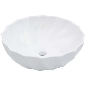 vidaXL Wash Basin 18.1x6.7" Ceramic White