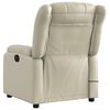 vidaXL Massage Recliner Chair Cream Faux leather Large