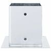 vidaXL Post Bases Square 12 pcs Silver 3.98x3.98" Galvanised Steel