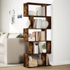 vidaXL Room Divider Bookcase Smoked Oak Engineered Wood