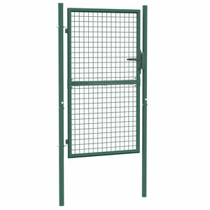 vidaXL Fence Gate Steel 39.4x59.1" Green