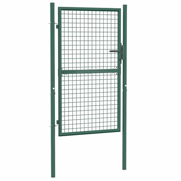 vidaXL Fence Gate Steel 39.4x59.1" Green