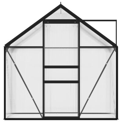 vidaXL Greenhouse Anthracite Aluminum 14.3 ft²