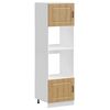 vidaXL Oven Cabinet Set of 2 Artisan Oak Engineered wood Compact