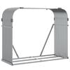 vidaXL Log Holder Light Gray 47.2"x17.7"x39.4" Galvanized Steel