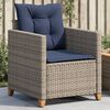vidaXL Garden Chair Grey PE rattan, powder-coated steel, solid acacia wood