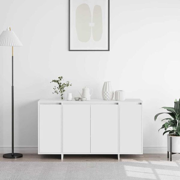 vidaXL Sideboard White 53.15 x 16.14 x 29.53 in Engineered Wood