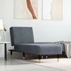 vidaXL Chaise Longue Dark grey Velvet (100% polyester), plywood, metal