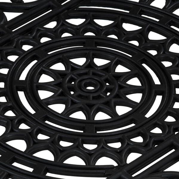 vidaXL Door Mat Black Rubber 17.7x29.5 in Non-slip Door Mat