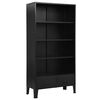 vidaXL Bookshelf Black Steel Storage Bookshelf Rectangular