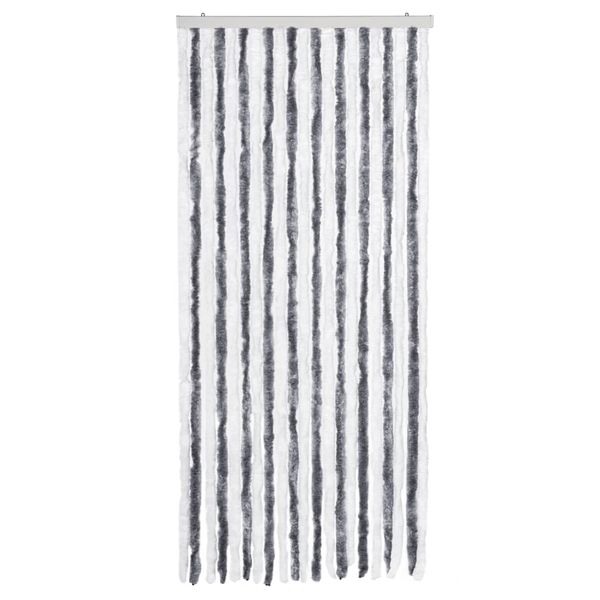 vidaXL Insect Curtain Grey and White 35.4x86.6" Chenille