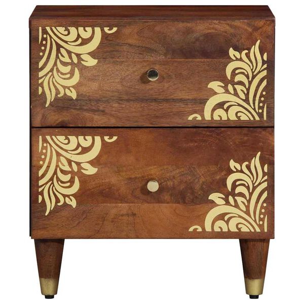 vidaXL Bedside Cabinet 2 pcs Honey Brown 15.75 x 12.99 x 18.11 in