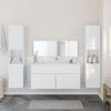 vidaXL Bathroom Furniture Set White Engineered wood, acrylic Large