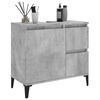 vidaXL Bathroom Cabinet Concrete Gray Engineered Wood Medium